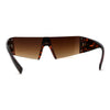 80s Sporty Block Lens Rimless Retro Sunglasses