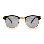 Polarized Light Grey Lens Mens Iconic Vintage Half Horn Rim Hipster Sunglasses