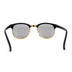 Polarized Light Grey Lens Mens Iconic Vintage Half Horn Rim Hipster Sunglasses