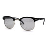 Polarized Light Grey Lens Mens Iconic Vintage Half Horn Rim Hipster Sunglasses