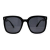 Large Inset Lens Horn Rim Plastic Hipster Sunglasses