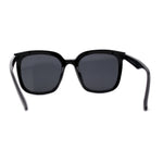 Large Inset Lens Horn Rim Plastic Hipster Sunglasses