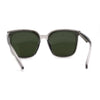 Large Inset Lens Horn Rim Plastic Hipster Sunglasses