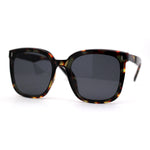 Large Inset Lens Horn Rim Plastic Hipster Sunglasses