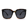 Large Inset Lens Horn Rim Plastic Hipster Sunglasses