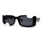 Avant Garde Hole Punch Cut Out Rectangle Sunglasses