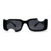 Avant Garde Hole Punch Cut Out Rectangle Sunglasses