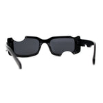 Avant Garde Hole Punch Cut Out Rectangle Sunglasses