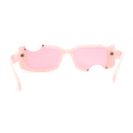 Avant Garde Hole Punch Cut Out Rectangle Sunglasses