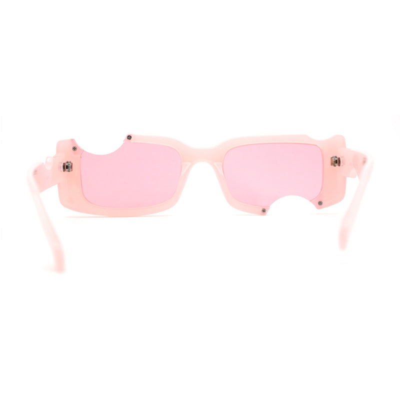 Avant Garde Hole Punch Cut Out Rectangle Sunglasses