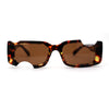 Avant Garde Hole Punch Cut Out Rectangle Sunglasses