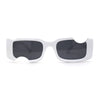 Avant Garde Hole Punch Cut Out Rectangle Sunglasses