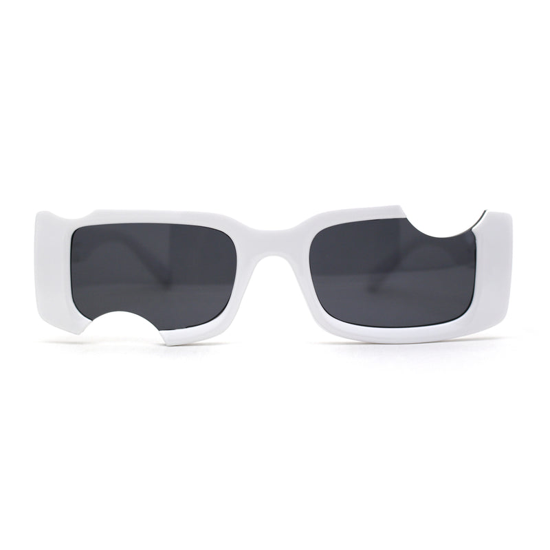 Avant Garde Hole Punch Cut Out Rectangle Sunglasses