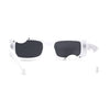 Avant Garde Hole Punch Cut Out Rectangle Sunglasses