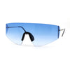 Retro Robotic Shield Rimless Sport Oversize Sunglasses