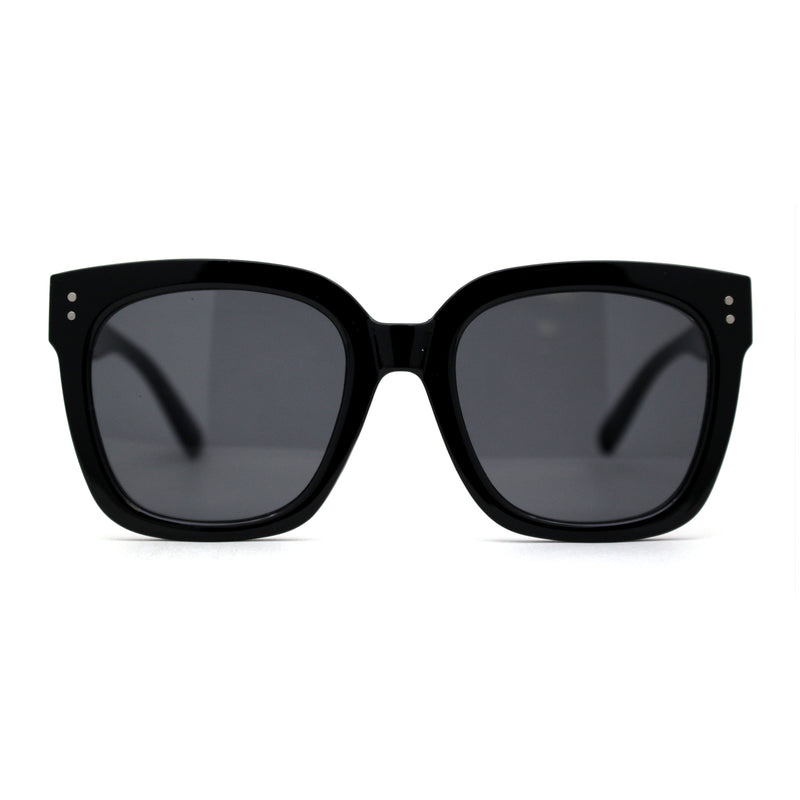 Womens Thick Horn Rim Large Boyfriend Sunglasses