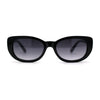 Womens Mod Oval Clout Style Plastic Sunglasses