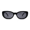 Womens Mod Oval Clout Style Plastic Sunglasses