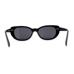 Womens Mod Oval Clout Style Plastic Sunglasses