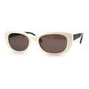 Womens Mod Oval Clout Style Plastic Sunglasses