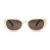 Womens Mod Oval Clout Style Plastic Sunglasses