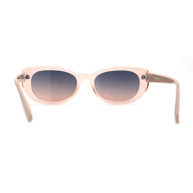 Womens Mod Oval Clout Style Plastic Sunglasses