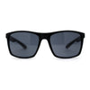 Mens Brushed Woodgrain Texture Plastic Rectangle Sport Sunglasses