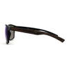 Mens Brushed Woodgrain Texture Plastic Rectangle Sport Sunglasses