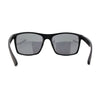 Mens Brushed Woodgrain Texture Plastic Rectangle Sport Sunglasses