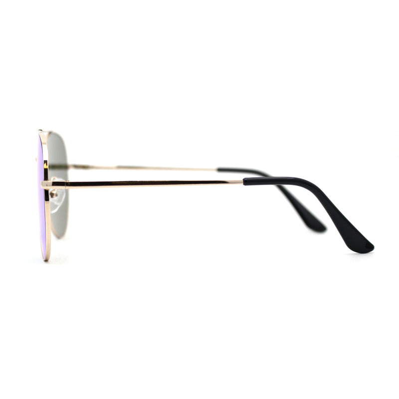 Iconic Officer Cop Sunglasses with Spectrum Color Mirror Lenses