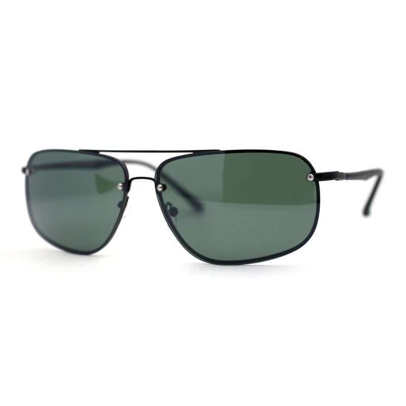 Airforce Mens Narrow Rimless Exposed Lens Officers Sunglasses