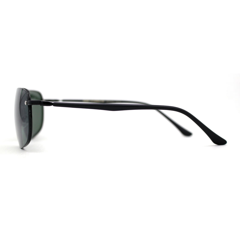 Airforce Mens Narrow Rimless Exposed Lens Officers Sunglasses