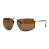 Airforce Mens Narrow Rimless Exposed Lens Officers Sunglasses