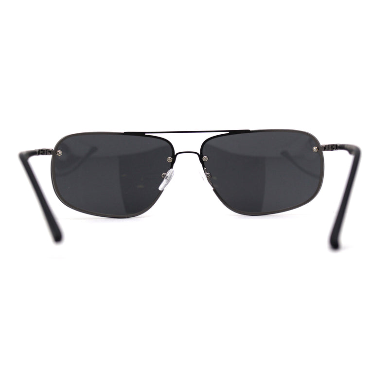 Airforce Mens Narrow Rimless Exposed Lens Officers Sunglasses