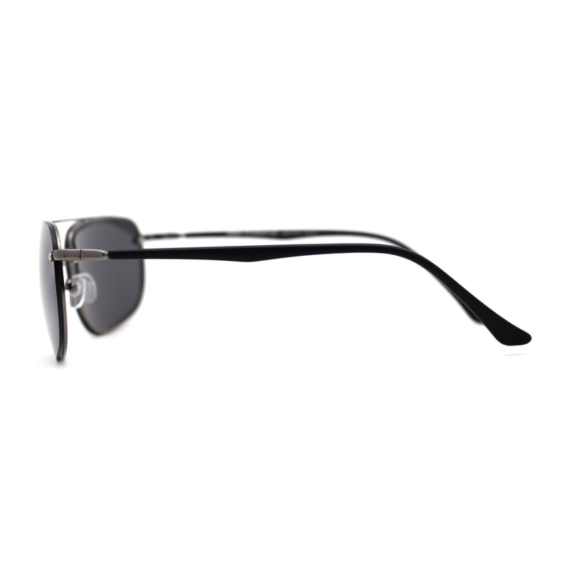 Airforce Mens Narrow Rimless Exposed Lens Officers Sunglasses