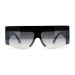 Classic 90s Flat Top Half Rim Mobster Plastic Sunglasses