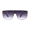 Womens Rhinestone Trim Flat Top Exposed Lens Metal Sunglasses