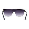 Womens Rhinestone Trim Flat Top Exposed Lens Metal Sunglasses