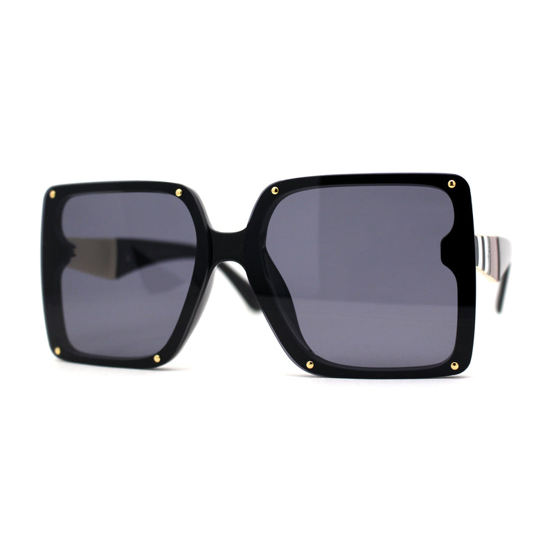 Womens Jewel Stud Rectangle Butterfly Designer Shade Sunglasses