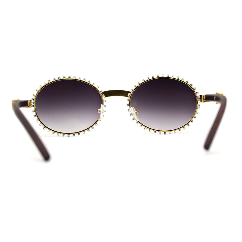 Glamour Crystal Oversize Statement Embellished Sunglasses 