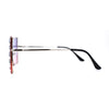 Leaf Rhinestone Rimless Rectangle Square Butterfly Sunglasses