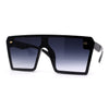 Womens Square Flat Top Racer Exposed Lens Boyfriend Sunglasses