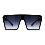 Womens Square Flat Top Racer Exposed Lens Boyfriend Sunglasses