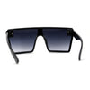 Womens Square Flat Top Racer Exposed Lens Boyfriend Sunglasses