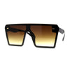 Womens Square Flat Top Racer Exposed Lens Boyfriend Sunglasses