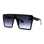 Womens Square Flat Top Racer Exposed Lens Boyfriend Sunglasses