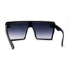 Womens Square Flat Top Racer Exposed Lens Boyfriend Sunglasses