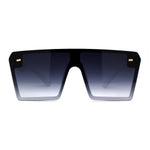 Womens Square Flat Top Racer Exposed Lens Boyfriend Sunglasses