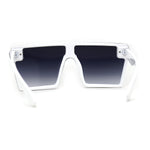 Womens Square Flat Top Racer Exposed Lens Boyfriend Sunglasses