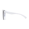 Womens Square Flat Top Racer Exposed Lens Boyfriend Sunglasses